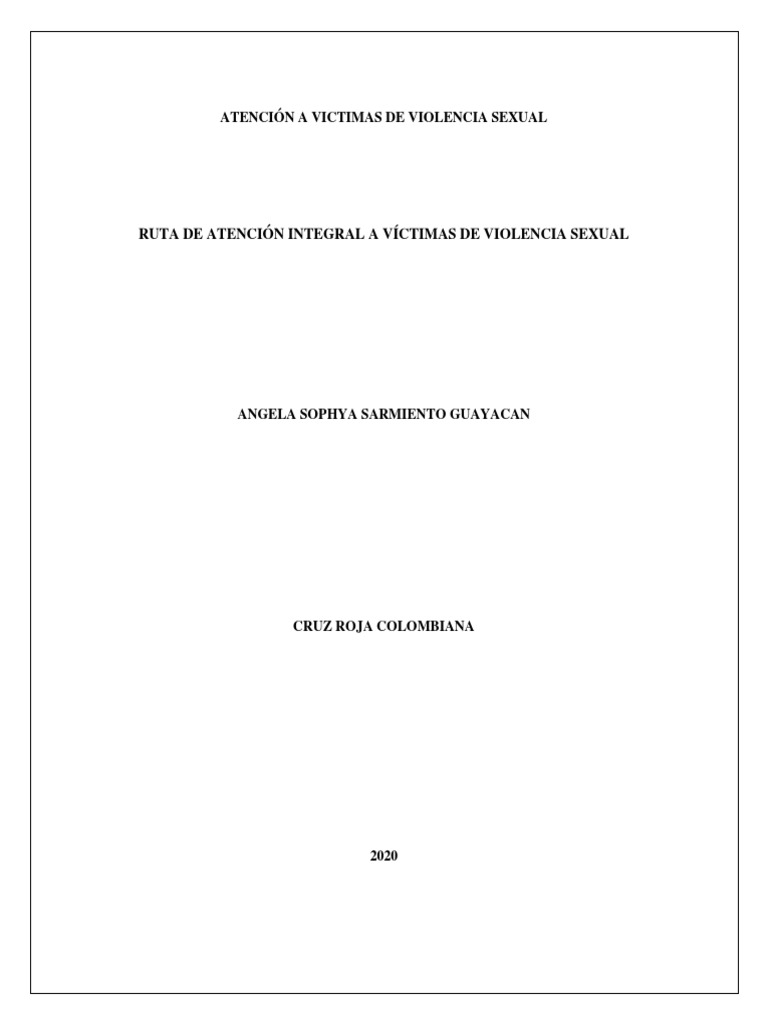 Atención A Victimas de Violencia Sexual 2 | PDF