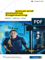 Mechanical and Industrial Engineering: Masc / Meng / PHD