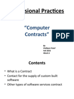 Professional Practices: "Computer Contracts"