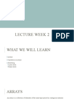 Lecture Week 2: Arrays & Searching