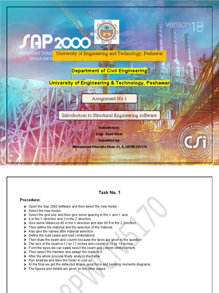 Introduction to SAP2000 for Structural Analysis | PDF | Teaching ...