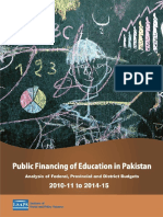 Public Financing of Education in Pakistan