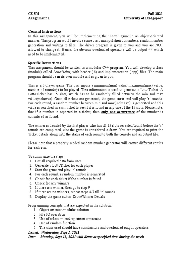 CS501 Assignment+1 Fa21 | PDF | Modular Programming | Filename