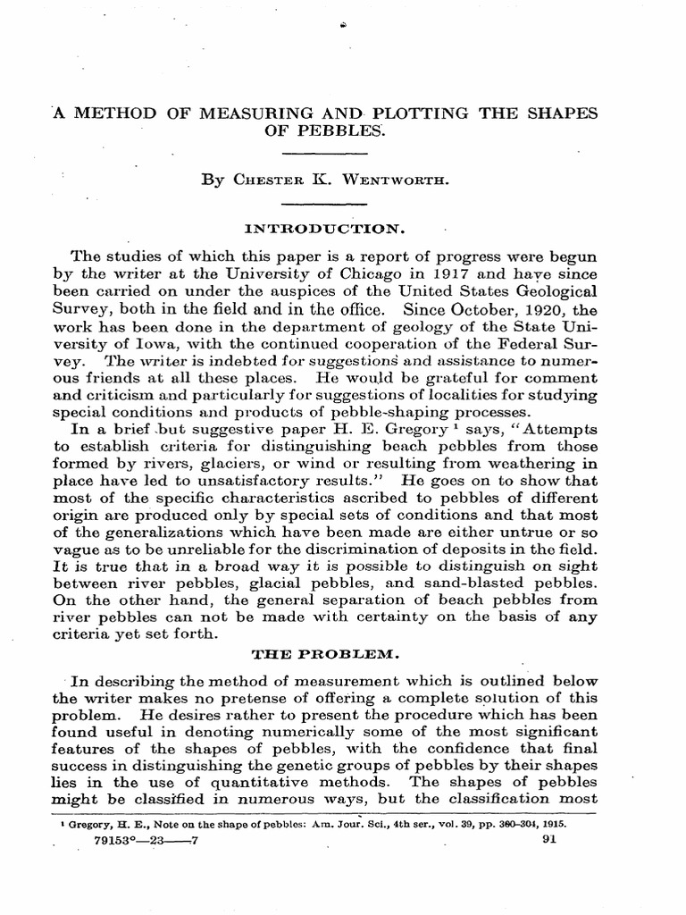 Measuring Pebble Shapes Methodology | PDF | Rock (Geology)