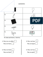 Listening I. Listen and Circle 1) : 1) They Are Crocodiles. 3) They Are Lions. They Are Bears. They Are Tigers