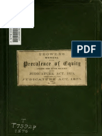 A Manual of The Prevalence of Equity Under The 25th Section of The