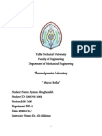 Thermodynamics lab experiment on Marcet boiler relationship