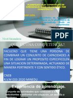 Planificación de Experiencias de Aprendizaje Desde Un Enfoque Por Competencias