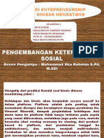 Pengembangan Keterampilan Sosial: Menjadi Entepreneurship Hebat Dimasa Mendatang