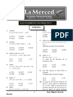 Razonamiento matemático: series y progresiones aritméticas