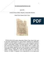 Apócrifos - Carta de Pôncio Pilatos dirigida ao Imperador Romano