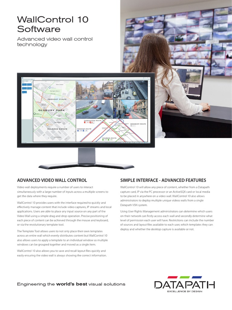 Wallcontrol 10 Software Advanced Video Wall Control Technology PDF