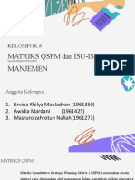 Kelompok 8 Manajemen Strategi Matriks QSPM