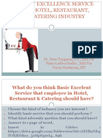 Basics of Excellence Service in The Hotel, Restaurant, and Catering Industry