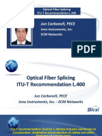 Optical Fiber Splicing ITU-T Recommendation L.400: Jun Carbonell, PECE