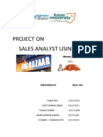 Project On Sales Analyst Using QT: Prepared by Roll No