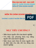 Chuong 5 - Quản lý nguồn vốn của doanh nghiệp