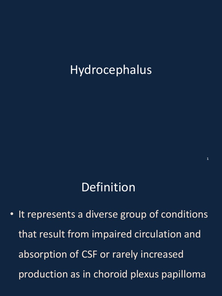 CNS Hydrocephalus - PPT 93 | PDF | Cerebrospinal Fluid | Brain