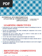 Chapter 4 INTERNAL ENVIRONMENTAL ANALYSIS COMPETITIVE ADVANTAGE