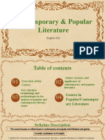 Contemporary & Popular Literature: English 312