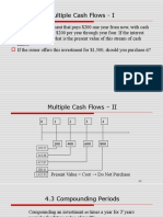 Present Value of Multiple Cash Flows Investment at 12