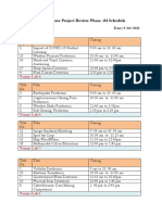 DMA Course Project Review Schedule