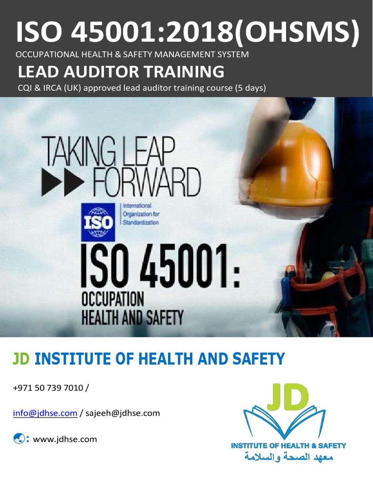 ISO 45001 Lead Auditor Training Course | PDF | Occupational Safety And ...