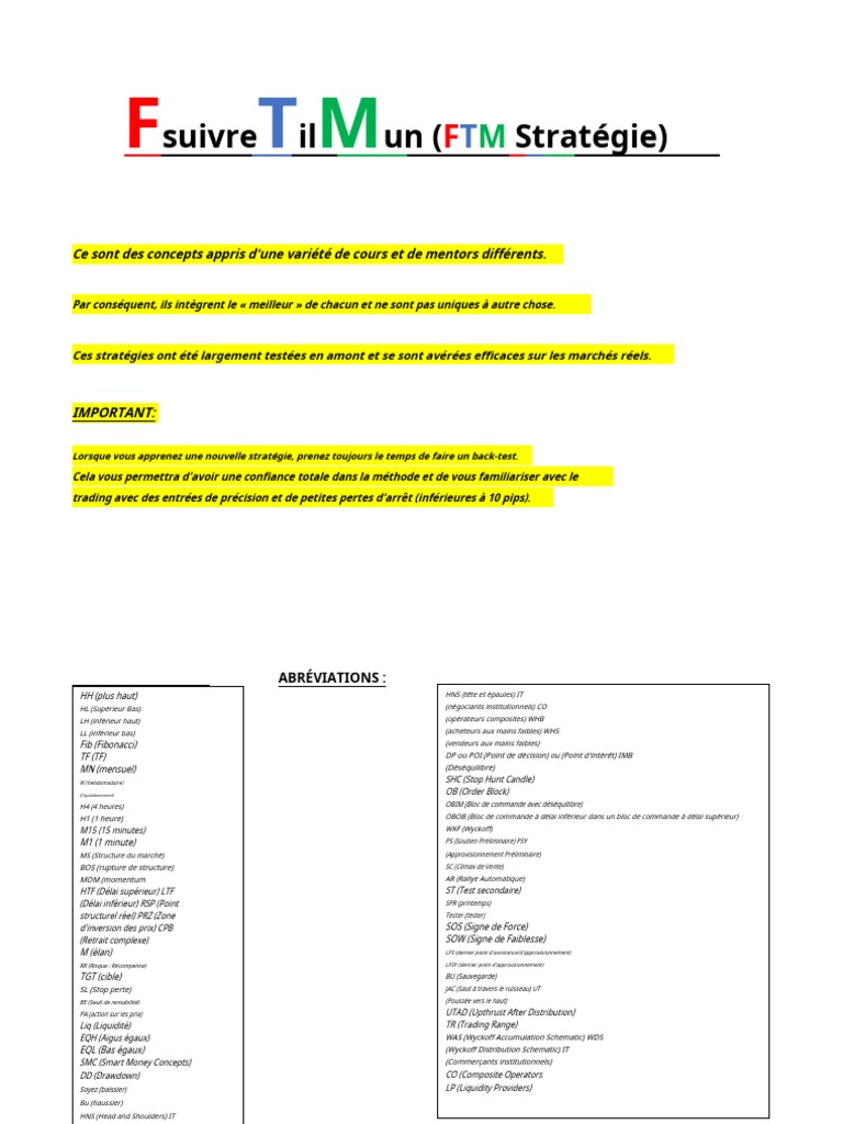 Stratégies de Trading FTM Efficaces | PDF | Marché (Économie ...