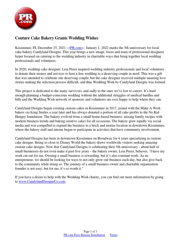 Couture Cake Bakery Grants Wedding Wishes PDF Bakery Cakes