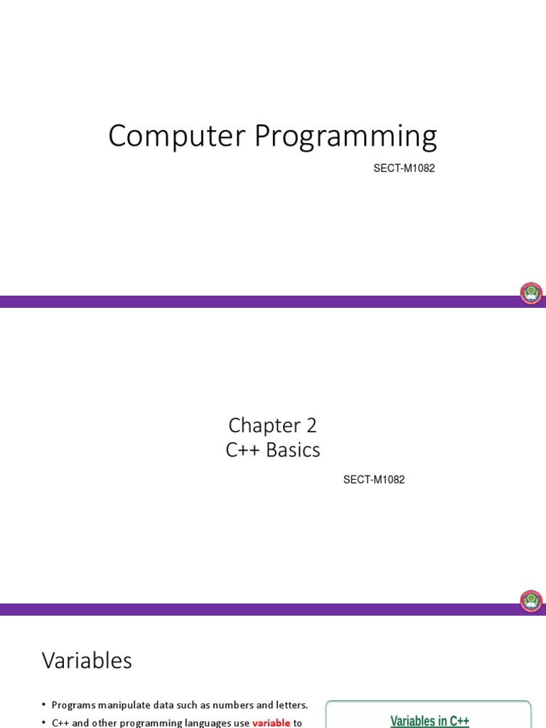 C++ Programming Essentials | PDF | Data Type | Variable (Computer Science)