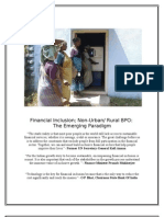 Financial Inclusion Non Urban Rural Bpo The Emerging Paradigm
