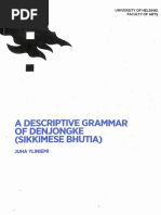 A Descriptive Grammar of Denjongke