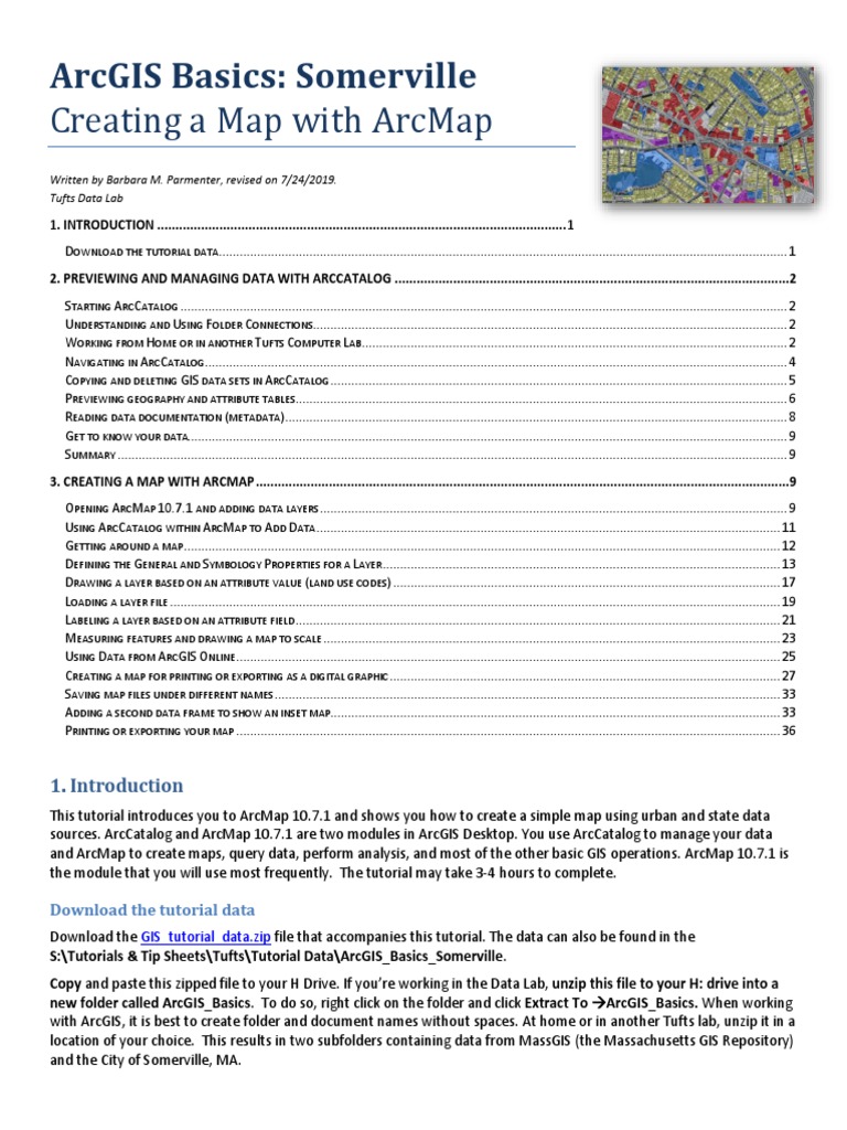 Somerville GIS Map Creation Guide | PDF | Arc Gis | Metadata