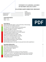 Shops & Studio Safety Inspection Checklist: University of California, San Diego Environment, Health & Safety