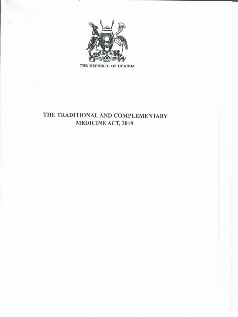 Traditional and Complementary Medicine Act 2019 | PDF
