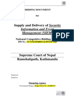 Supply and Delivery of Security: Information and Event Management (SIEM)