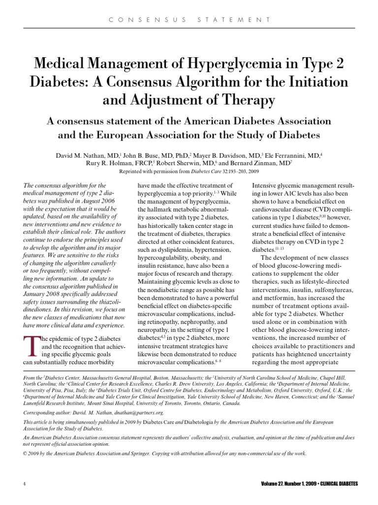 Diabetes Management | PDF | Diabetes Mellitus Type 2 | Glycated Hemoglobin