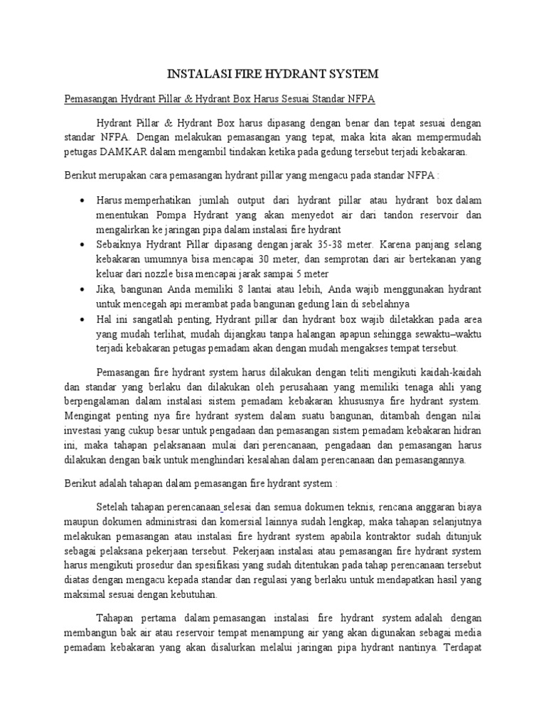 Fire Hydrant System PDF