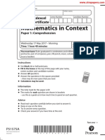 Mathematics in Context: Pearson Edexcel Level 3 Certificate