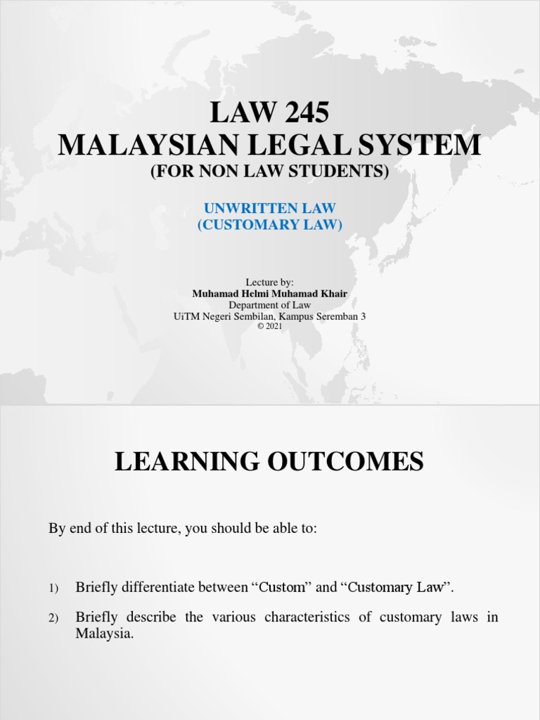 customary law in malaysia essay