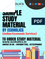 Sample Sample Study Study Material Material: by Ecoholics