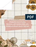 Deteksi Gangguan Psikologi Pada Masalah Kehamilan, Persalinan Dan Nifas