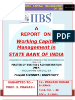 Report On Working Capital Management of Sbi P Sharma