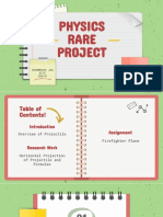 PHYSICS PROJECT ON HORIZONTAL PROJECTION OF PROJECTILES