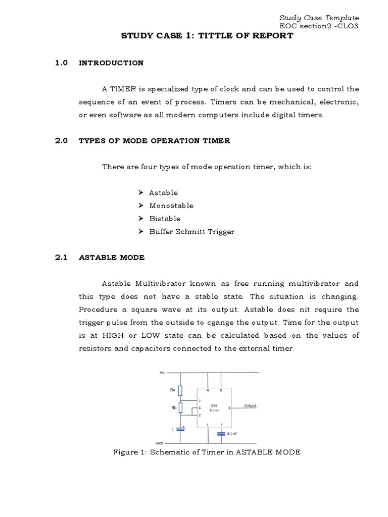 Case Study EOC F1004 EC CHAPTER 4 TIMER PDF Computer Engineering