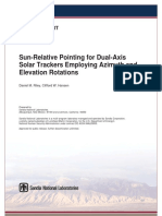 Sun-Relative Pointing For Dual-Axis Solar Trackers Employing Azimuth and Elevation Rotations