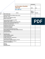 Integrated Unit Startup Procedure Checklist (Hot Start Up) : Before Boiler Light Up