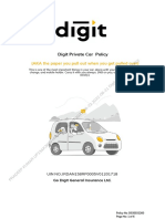 Digit Private Car Policy: (AKA The Paper You Pull Out When You Get Pulled Over)