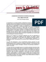 Avanzar en Un Proceso de Interculturalidad