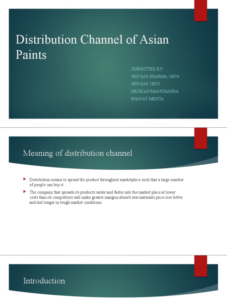 Asian Paints Distribution Strategy Overview | PDF | Retail | Brand